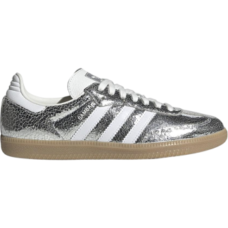 ADIDAS Samba OG Silver Metallic Cracked Leather (Women's)