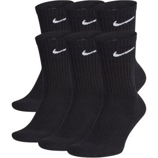 Nike Socks - Everyday Lightweight Crew Black 6-PACK